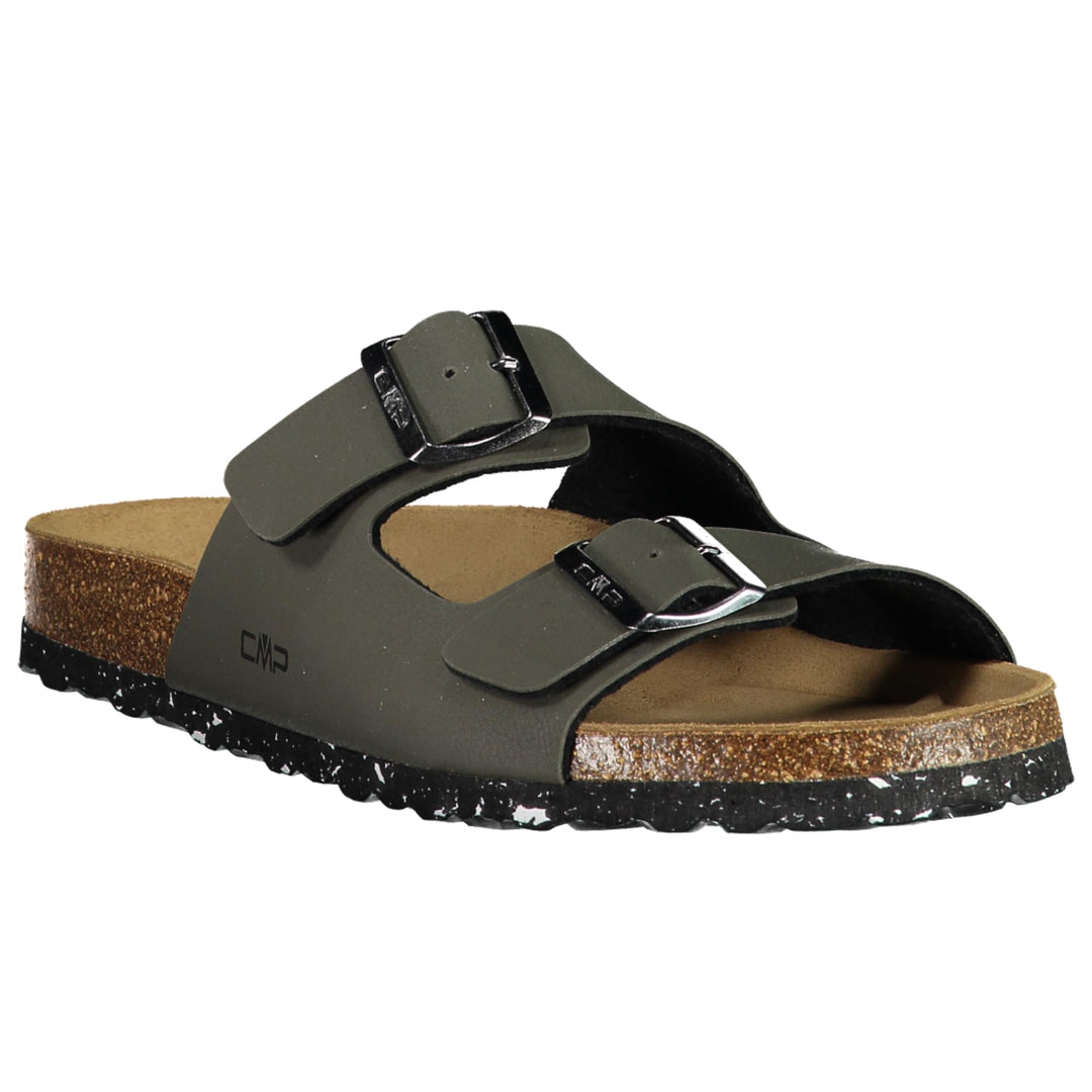 CMP ECO THALITA Men’s Eco-Friendly Cork Sandals – Recycled Materials, Double Buckle Slip-On, Suede Footbed Comfort. Sustainable Italian Comfort for Everyday Wear from Europe